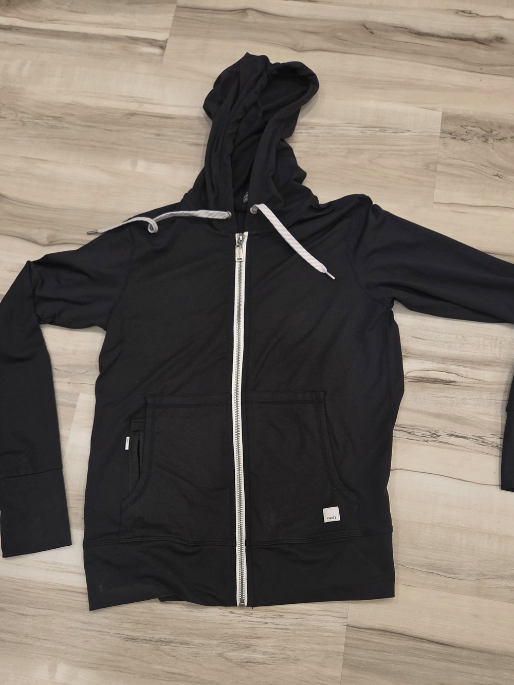 Vuori Black Full-Zip Hoodie Jacket - Women Super Soft
